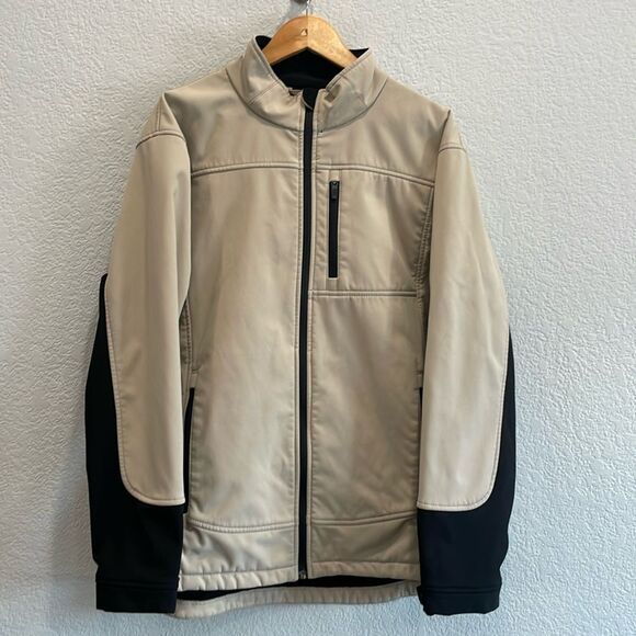 RedHead Black & Tan SoftShell Windproof Jacket Size Large - Picture 1 of 8